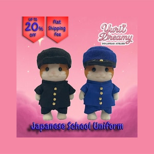 Sylvanian Handmade Clothes - Japanese School Uniform - Size Bro - YuriiDreamy