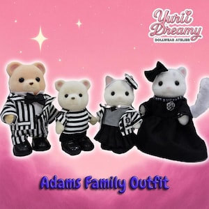 Conjunto familiar Adams - Ropa hecha a mano - Talla bebé / Hermana / Mamá / Papá - YuriiDreamy