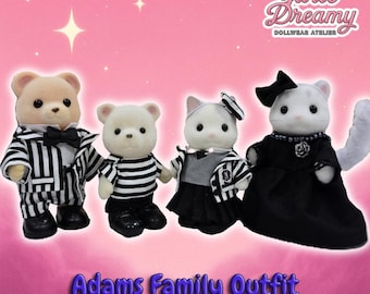 Adams family outfit - Handmade Clothes - Size bor / Sister / mom / dad - YuriiDreamy