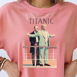 Trump Putin Titanic PNG - Lustige politische Satire Digitale Datei - Anti Putin Grafik für T-Shirt-Design - Sofortdownload