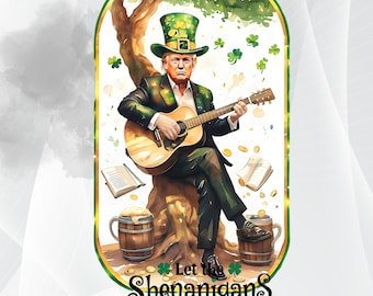 PNG del Día de San Patricio de Trump: Que empiecen las travesuras (Descarga digital)