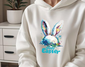 Arte abstracto de orejas de conejo de Pascua: Diseño blanco esponjoso (SVG PNG)