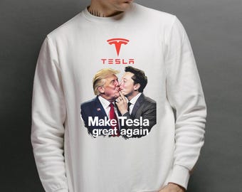 Camiseta unisex con el beso de Trump y Musk: arte satírico político (PNG digital)