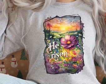 Ha resucitado PNG: Diseño floral cristiano de Pascua (descarga digital)