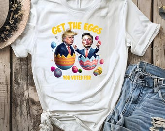 Trump y Elon PNG de Pascua: Humor político divertido (imprimible a 300 DPI)