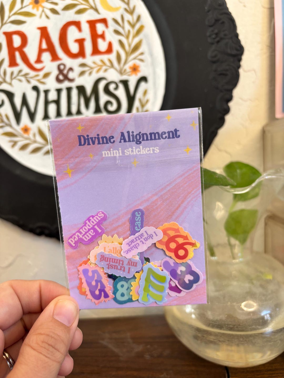 Divine Alignment Mini Stickers- 15 Pack Holographic Angel Numbers and ...