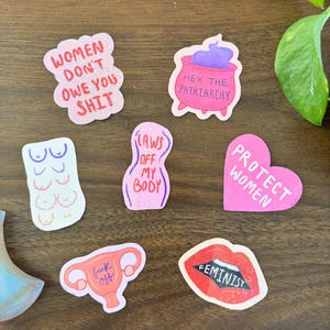Feminist Stickers Holographic • Women’s Rights Stickers • Pro-Choice Stickers • Feminist Gifts