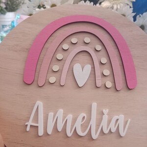 cartel personalizado con nombre modelo arcoíris