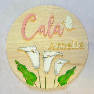 cartel personalizado con nombre modelo Calas