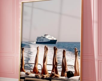 Yacht Vacation Art Print – Coastal Summer Photography (Digital Download)