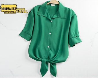 Chiffon Blouse: Women's Short Sleeve Lightweight Summer Top