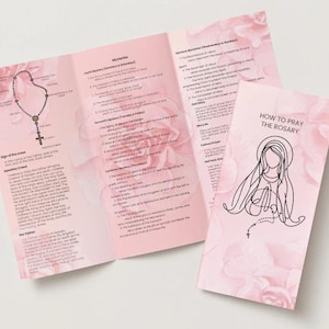 Mysteries of the Rosary Download, Rosary Booklet, Rosary Personalized, Holy Face Rosary, Printable Mysteries of Rosary, Rosary Prayer