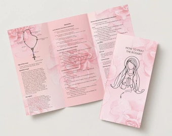 Floral Rosary Guide: Printable Prayer Booklet (Digital Download)