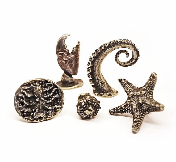 Nautical Knobs and Hooks Solid Brass Hand Cast Etsy