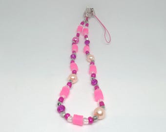 Beaded Phone Charm Wrist Strap: Handmade Colorful Accessory