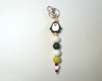 Colorful Silicone Bead Keychain: Handmade Bag Charm Wristlet