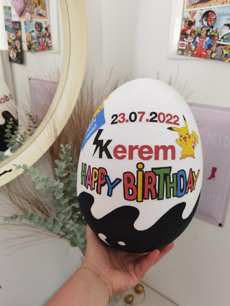 Ovo Surpresa XXL Personalizado - Ideia de Presente para Volta às Aulas - Primeiro Dia de Aula - Presente de Volta às Aulas, Conteúdo do Cone Escolar, Cone Escolar imagem 17