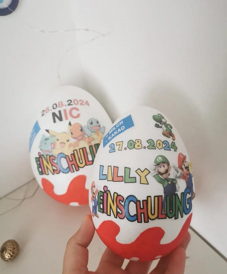 Ovo Surpresa XXL Personalizado - Ideia de Presente para Volta às Aulas - Primeiro Dia de Aula - Presente de Volta às Aulas, Conteúdo do Cone Escolar, Cone Escolar imagem 12