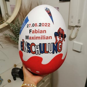 Ovo Surpresa XXL Personalizado - Ideia de Presente para Volta às Aulas - Primeiro Dia de Aula - Presente de Volta às Aulas, Conteúdo do Cone Escolar, Cone Escolar imagem 13