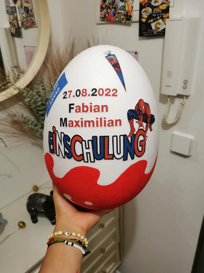 Ovo Surpresa XXL Personalizado - Ideia de Presente para Volta às Aulas - Primeiro Dia de Aula - Presente de Volta às Aulas, Conteúdo do Cone Escolar, Cone Escolar imagem 13