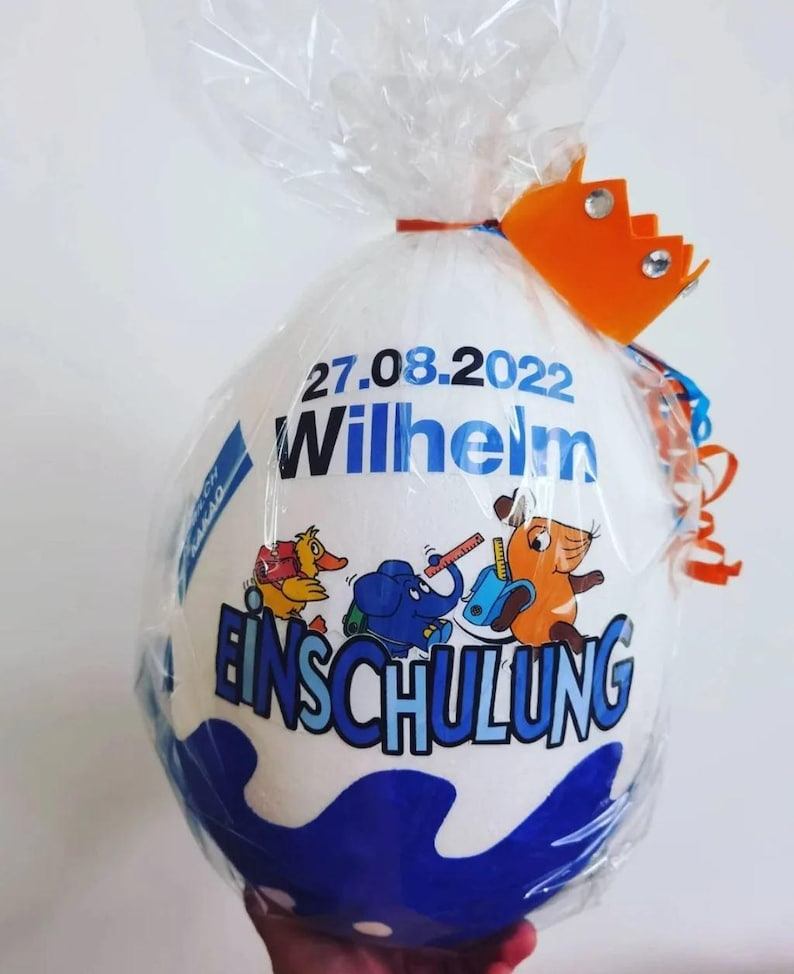 Ovo Surpresa XXL Personalizado - Ideia de Presente para Volta às Aulas - Primeiro Dia de Aula - Presente de Volta às Aulas, Conteúdo do Cone Escolar, Cone Escolar imagem 14