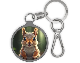 Squirrel Keyring Tag, Squirrel Keychain, Bag Charm, Animal Lover Gift, Pet Owner Accessory