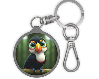 Toucan Keyring Tag, Toucan Keychain, Toucan Bag Charm, Animal Lover Gift, Pet Owner Accessory