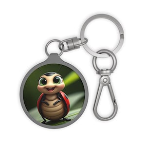 Ladybug Keyring Tag, Ladybug  Keychain, Ladybug Bag Charm, Animal Lover Gift, Pet Owner Accessory