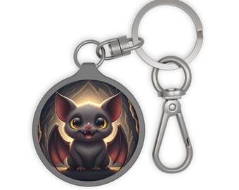Bat Keyring Tag, Bat Keychain, Bat Bag Charm, Animal Lover Gift, Pet Owner Accessory