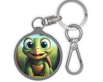 Turtle Keyring Tag, Turtle Keychain, Turtle Bag Charm, Animal Lover Gift, Pet Owner Accessory