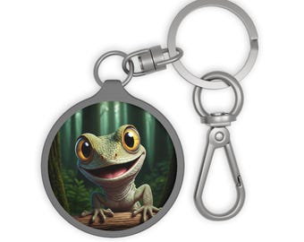 Médaillon de porte-clés lézard, porte-clé lézard, breloque de sac lézard, cadeau pour amoureux des animaux, accessoire pour propriétaire d'animal de compagnie