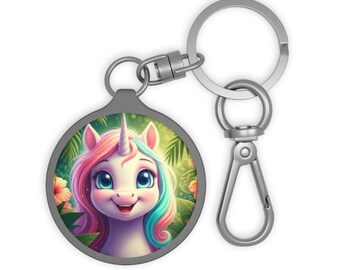 Unicorn Keyring Tag, Pony Keychain, Pony Bag Charm, Animal Lover Gift, Pet Owner Accessory