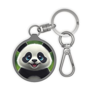 Panda Keyring Tag, Panda Keychain, Panda Bag Charm, Animal Lover Gift, Pet Owner Accessory