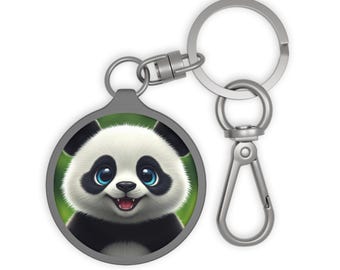 Panda Keyring Tag, Panda Keychain, Panda Bag Charm, Animal Lover Gift, Pet Owner Accessory