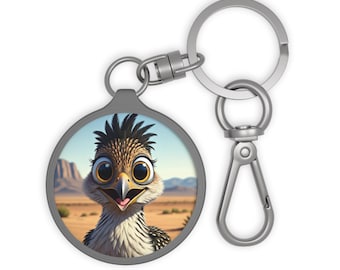 Roadrunner Keyring Tag, Roadrunner Keychain, Bird Bag Charm, Animal Lover Gift, Pet Owner Accessory
