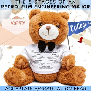 Petroleum Engineering Major College acceptatiecadeau, afstuderenteddybeer, afstudeercadeau, Petroleum Engineering Major