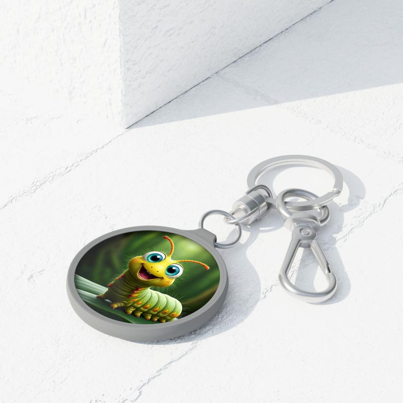 Caterpillar Keyring Tag, Caterpillar Keychain, Caterpillar Bag Charm, Animal Lover Gift, Pet Owner Accessory image 3