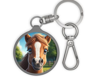 Horse Keyring Tag, Pony Keychain, Pony Bag Charm, Animal Lover Gift, Pet Owner Accessory