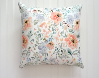pineapplebaystudio on Etsy Abstract Floral Flow Pillow Cover