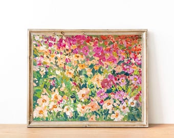 Floral Show No.2, Fine Art Print, Flower Garden Art, Floral Wall Decor, 6x8, 8x10, 11x14, 16x20