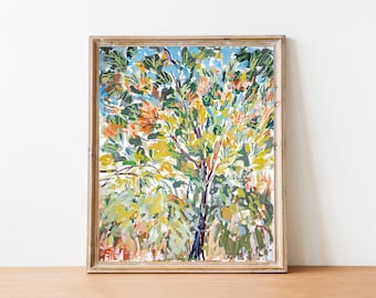 Trees & Leaves Impression, Fine Art Print, Nature Wall Decor, 6x8, 8x10, 11x14, 16x20