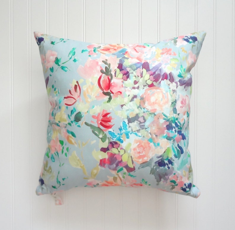 Painterly Floral Design Pillow Cover Designer Fabric Pillow Etsy Ireland