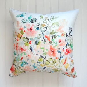 Floral Flow Pillow Cover, Designer Fabric Pillow Cover, 18x18, 20x20, 22x22, 24x24, 14x20, 12x21