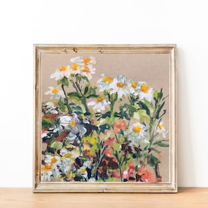 Daisies, Fine Art Print, Flower Garden Art, Floral Wall Decor, 8x10, 11x14, 16x20, 8x8, 10x10, 12x12