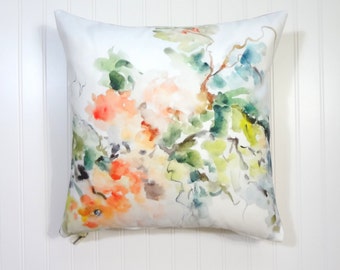 Watercolor Subtle Abstract Pillow Cover, Watercolor Design Pillow Cover, 18x18, 20x20, 22x22, 24x24