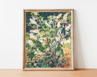 Hydrangea Bush, Fine Art Print, Flower Garden Art, Floral Wall Decor, 8x10, 11x14, 16x20