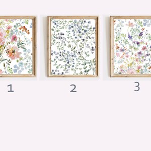 Choose Your Artwork, Fine Art Print, Watercolor Flowers Print, Set of Two, Set of Three, Various Sizes