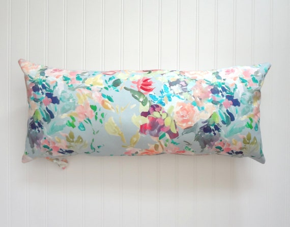 Lumbar Painterly Floral Pillow Cover Designer Fabric Pillow Cover Farmhouse Decor Cottage Decor Lumbar Pillow 12x21 12x26 14x20 14x36 Etsy
