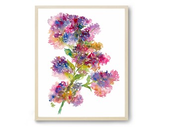 Watercolor Fine Art Print Watercolor Flowers Shower Tree Petals No 4
