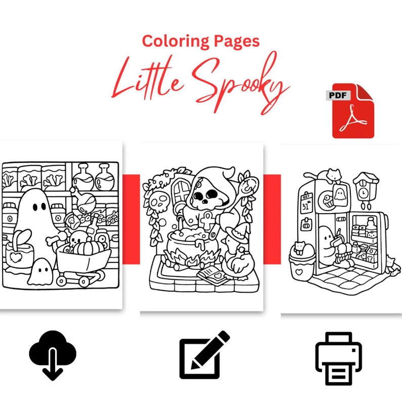 Coco Wyo Little Spooky Coloring Book – Cute Creepy Creatures in Cozy ...